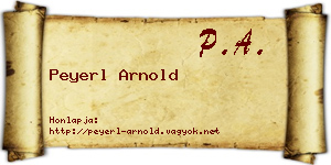 Peyerl Arnold névjegykártya